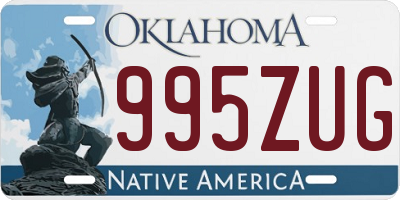 OK license plate 995ZUG