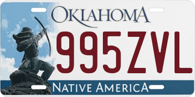 OK license plate 995ZVL