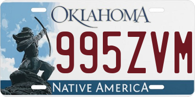 OK license plate 995ZVM