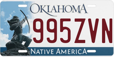 OK license plate 995ZVN