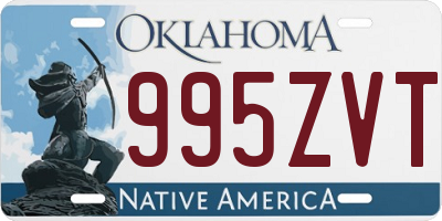 OK license plate 995ZVT