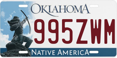 OK license plate 995ZWM