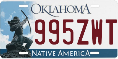OK license plate 995ZWT