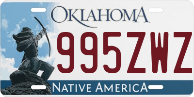 OK license plate 995ZWZ