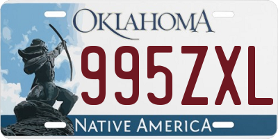 OK license plate 995ZXL