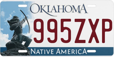 OK license plate 995ZXP