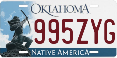 OK license plate 995ZYG