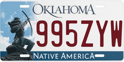 OK license plate 995ZYW