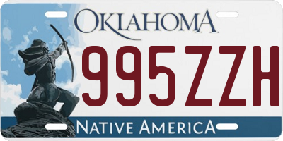 OK license plate 995ZZH