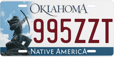 OK license plate 995ZZT