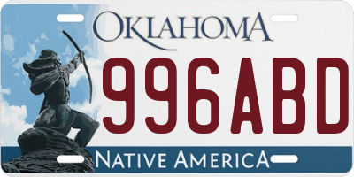 OK license plate 996ABD