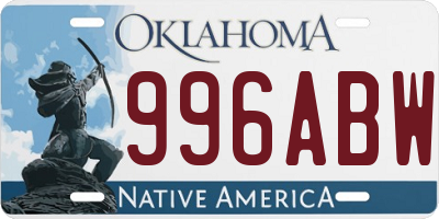 OK license plate 996ABW
