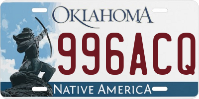 OK license plate 996ACQ