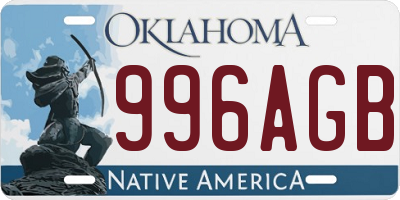 OK license plate 996AGB