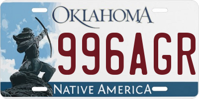 OK license plate 996AGR