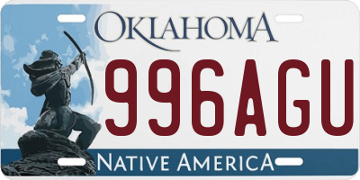 OK license plate 996AGU
