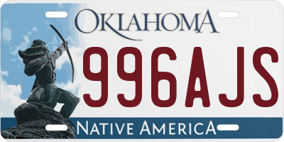 OK license plate 996AJS