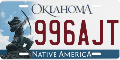 OK license plate 996AJT