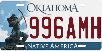 OK license plate 996AMH
