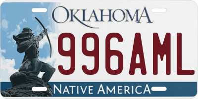 OK license plate 996AML