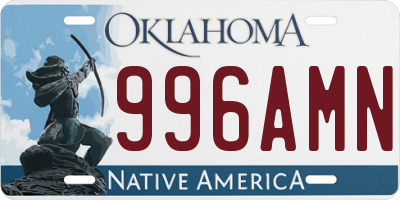 OK license plate 996AMN