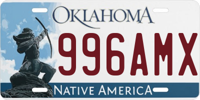 OK license plate 996AMX