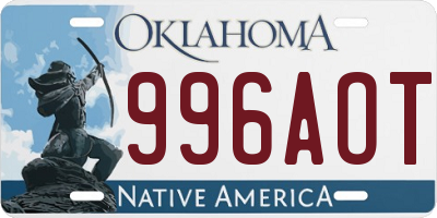OK license plate 996AOT