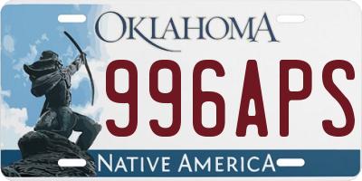 OK license plate 996APS