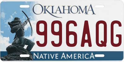 OK license plate 996AQG