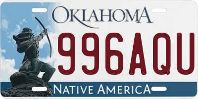 OK license plate 996AQU
