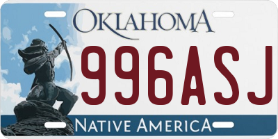 OK license plate 996ASJ