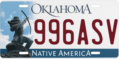 OK license plate 996ASV