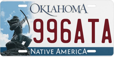 OK license plate 996ATA