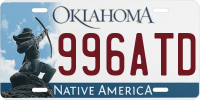 OK license plate 996ATD