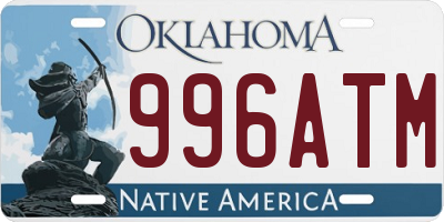 OK license plate 996ATM