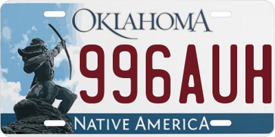 OK license plate 996AUH