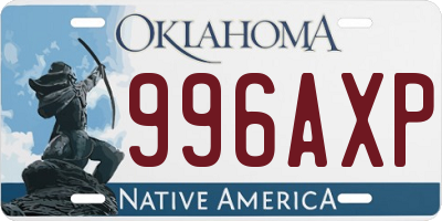 OK license plate 996AXP