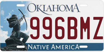 OK license plate 996BMZ