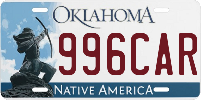 OK license plate 996CAR