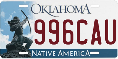 OK license plate 996CAU