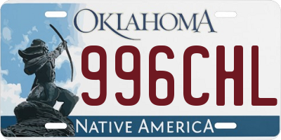 OK license plate 996CHL