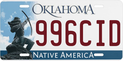 OK license plate 996CID