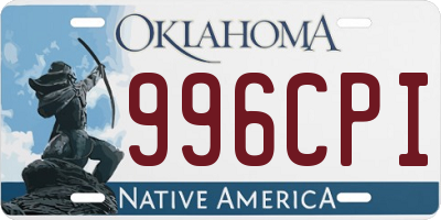 OK license plate 996CPI