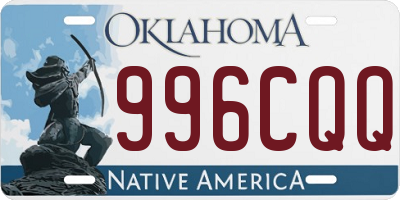 OK license plate 996CQQ