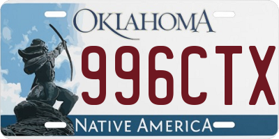 OK license plate 996CTX