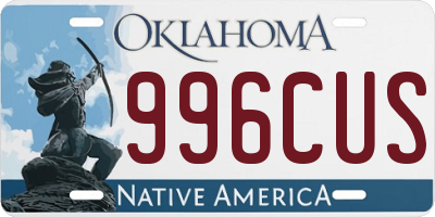 OK license plate 996CUS