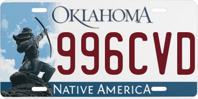 OK license plate 996CVD