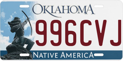 OK license plate 996CVJ