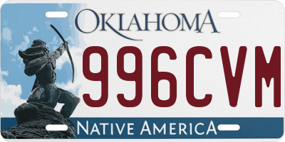 OK license plate 996CVM