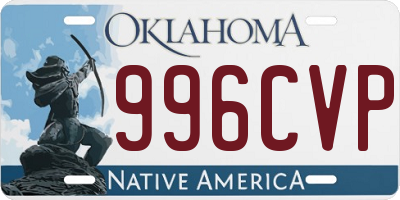 OK license plate 996CVP